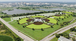 Architect rendering of baseball and softball fields.